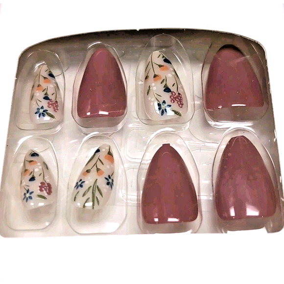 Press Stick On Nails Lot Of 3 Packs Long Pointy Pink Red Do It Yourself #4 READ - Picture 7 of 7